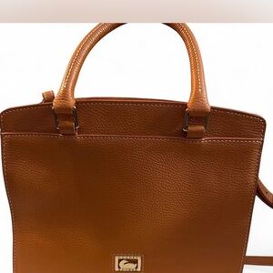 Dooney & Bourke Cognac Brown Pebbled Leather Satchel